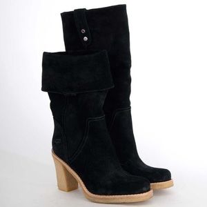UGG Josie Black Suede Boots